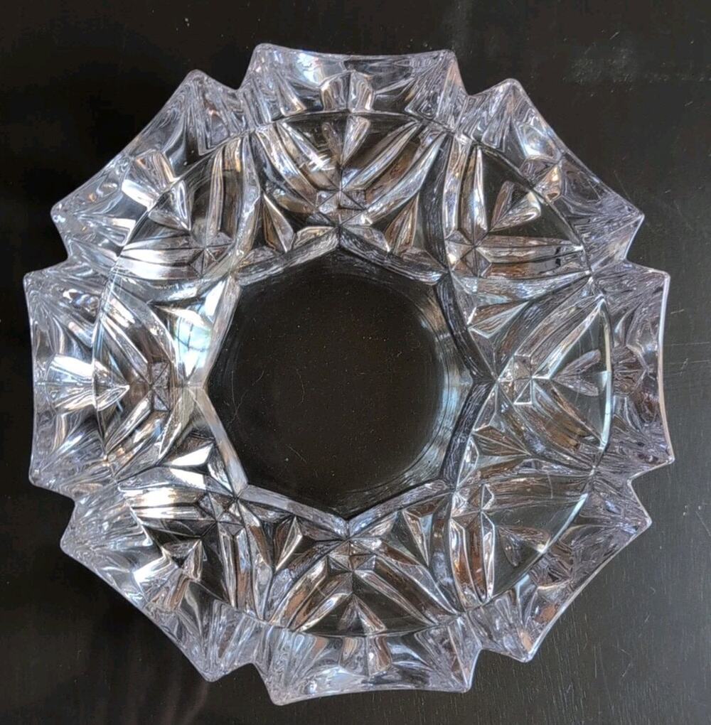 Soga Japan Crystal Ashtray Large 6.5" Clear
